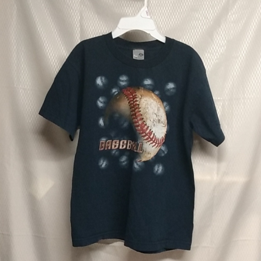 C 9 Champion Baseball T-shirt sz L, Navy, 100%cotton, pre-owned